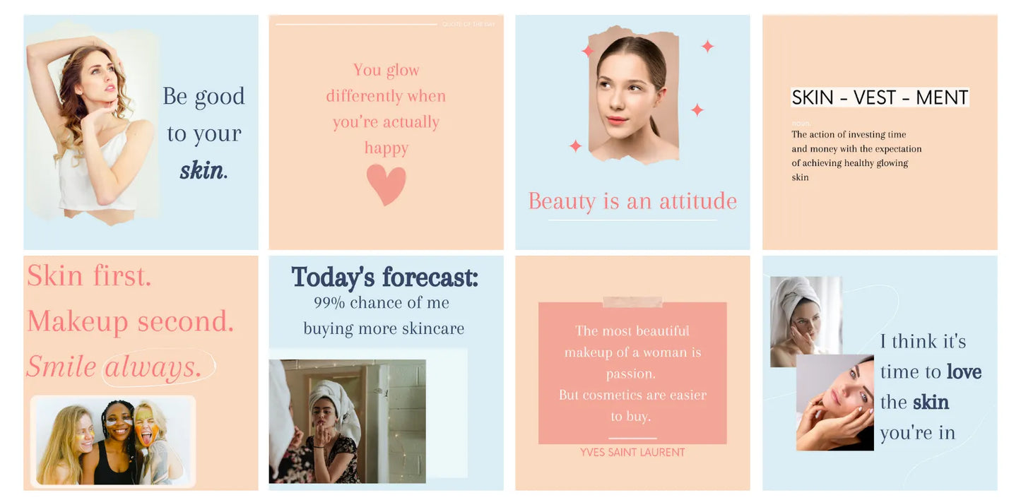 300 Beauty & Skincare Instagram Templates