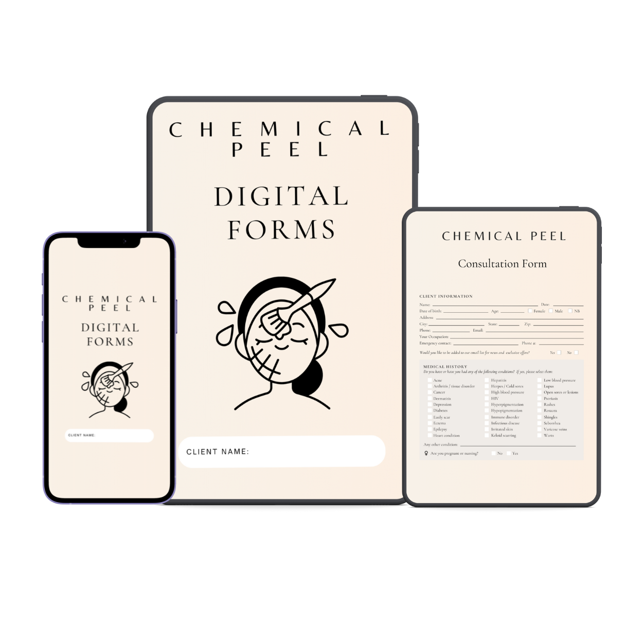 Chemical Peel Digital Forms Bundle