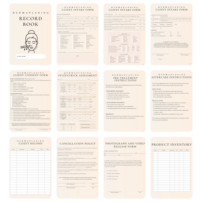 Dermaplaning Digital Forms Bundle