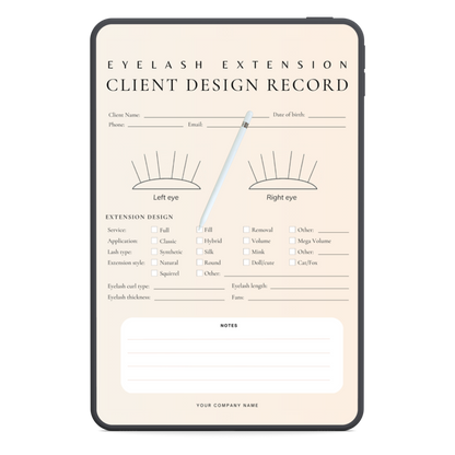 Eyelash Digital Forms Bundle