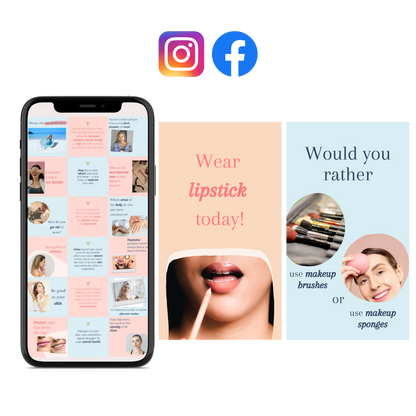 300 Beauty & Skincare Instagram Templates