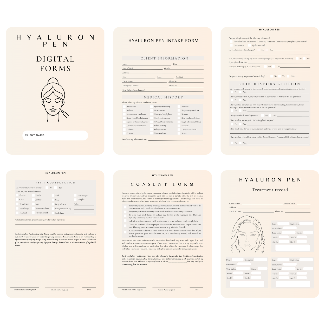 Hyaluron Pen Digital Forms Bundle