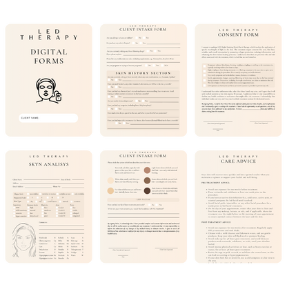 Led Therapy Digital Forms Bundle